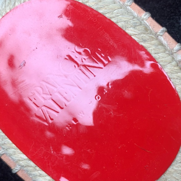 Frances Valentine Hannah red- clear pvc Espadrilles sandals shoes sz 8B - Picture 2 of 9